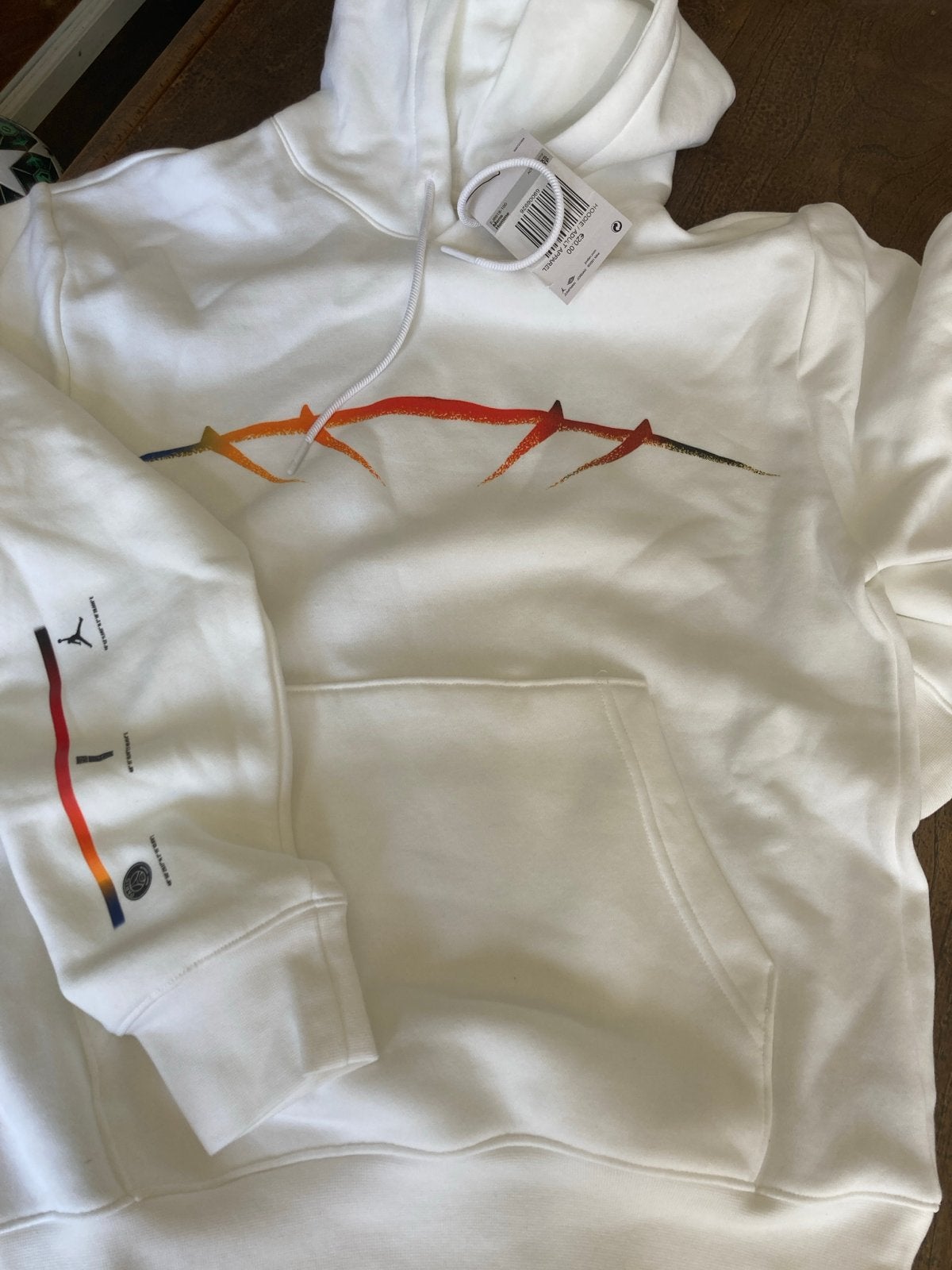 Nieuwe Jordan Hoody - Wit met opvallende prints, Kleding | Heren, Ophalen of Verzenden, Nieuw, Maat 46 (S) of kleiner, Wit