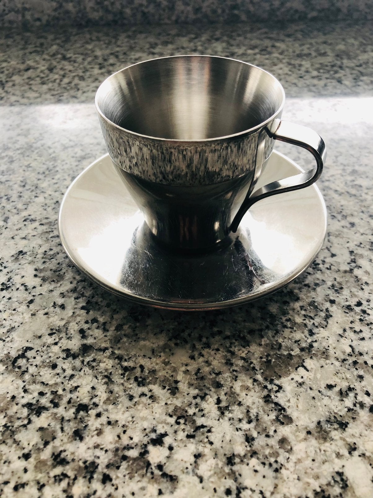 Espressokopjes roestvrijstaal IKEA, Gebruikt, Vintage, IKEA, Ophalen of Verzenden