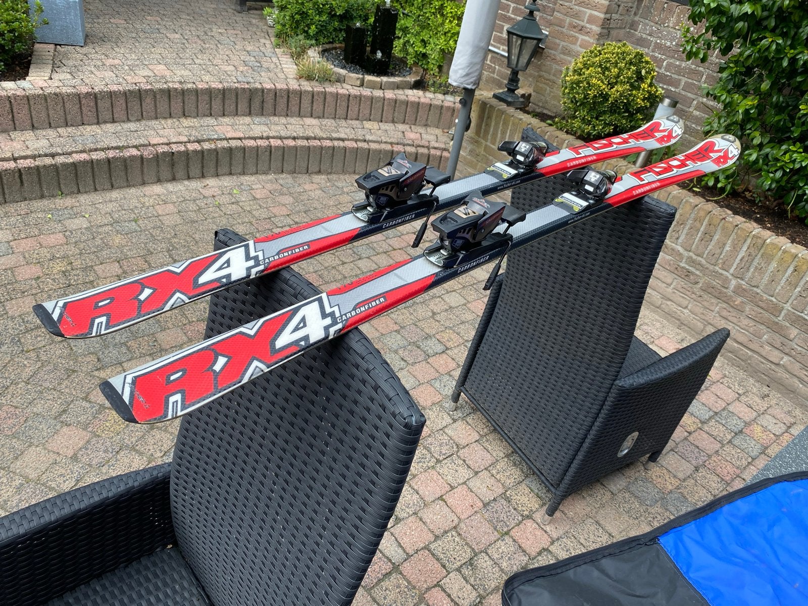 Fischer RX4 Carbonfiber ski's met Salomon bindingen, Ophalen, 140 tot 160 cm, Carve, Skiën