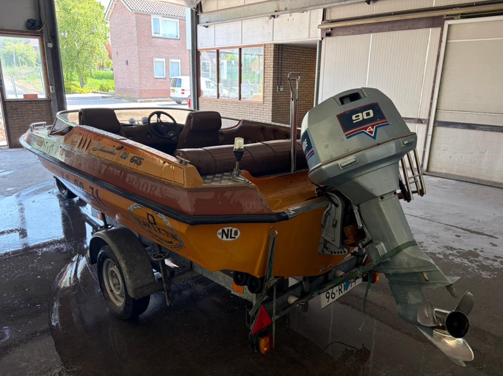 Speedboot picton, outboard 90 pk met trailer, Watersport en Boten, Ophalen, Gebruikt, Met afstandsbediening, 90 pk