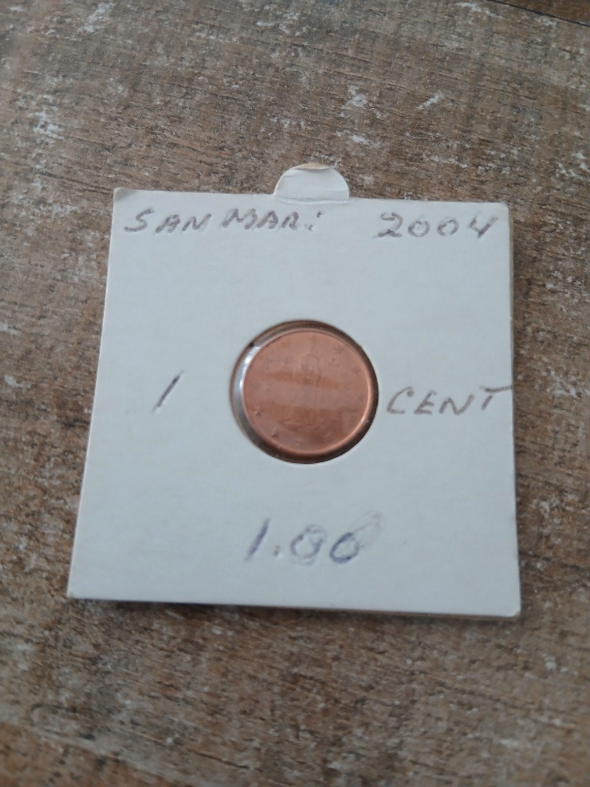 San Marino 1 cent munt 2004, Ophalen of Verzenden, San Marino, 1 cent, Losse munt