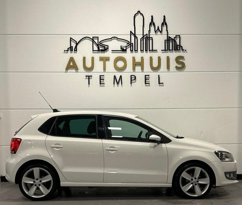 Volkswagen Polo 1.2 TSI Highline Nap Airco Cruise 6Bak Isofi, Voorwielaandrijving, Euro 5, Stof, Zwart