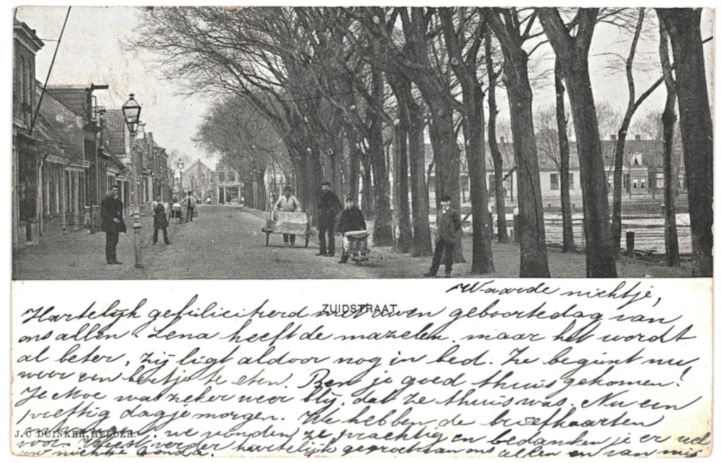 700038 Helder Zuidstraat 1900 Gelopen met postzegel, Ophalen of Verzenden, Voor 1920, Gelopen, Noord-Holland
