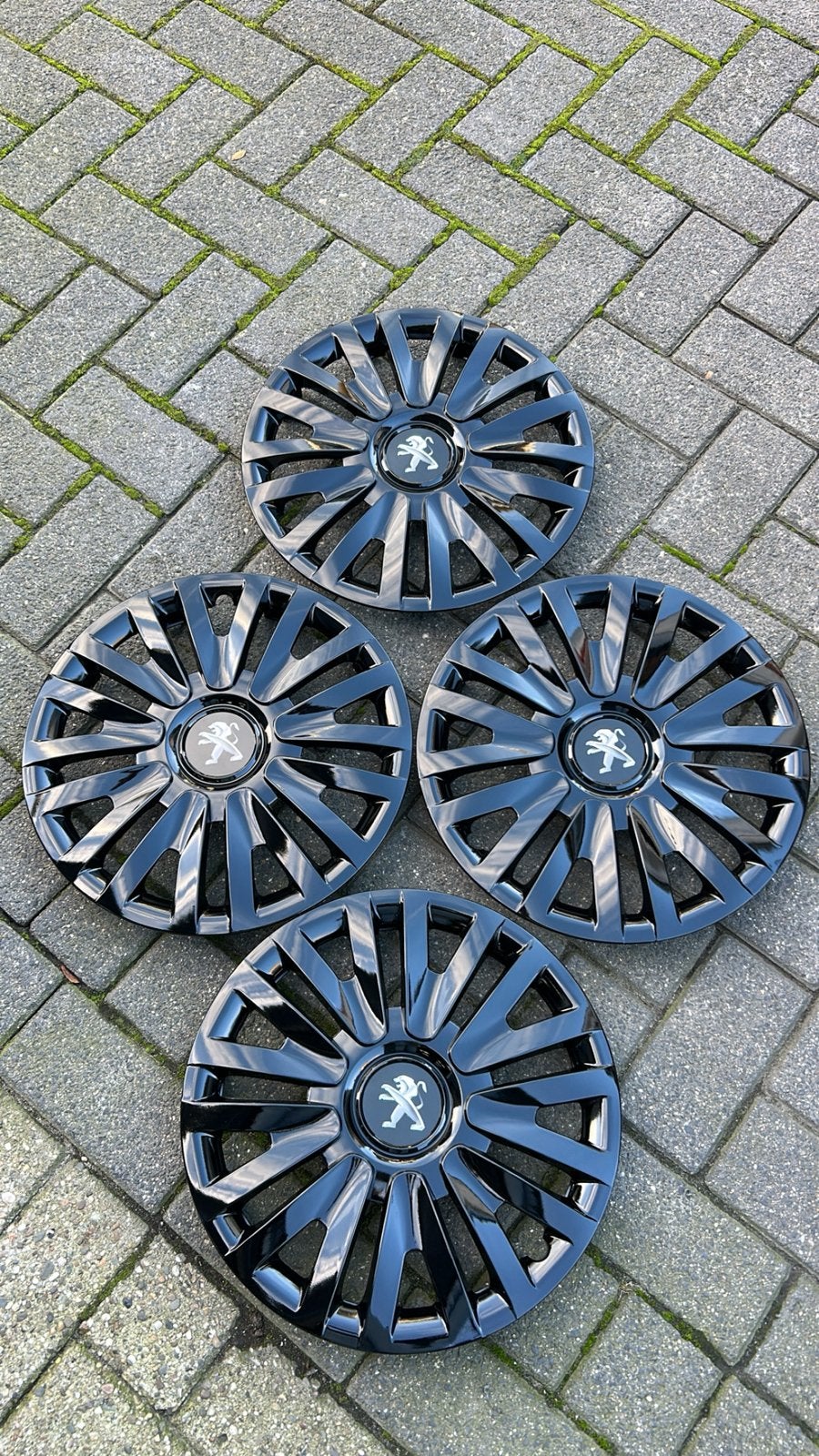 Set Zwarte Peugeot Wieldoppen 14 inch, Ophalen of Verzenden, Nieuw