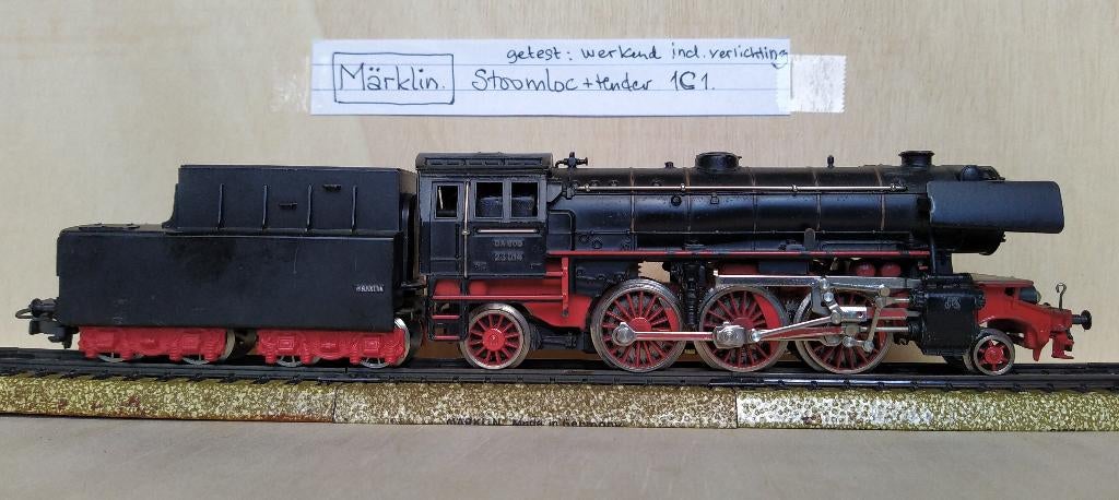 modeltrein Marklin Stoomloc + tender 1C1, Hobby en Vrije tijd, Modeltreinen | H0, Gebruikt, Ophalen of Verzenden, Märklin, Gelijkstroom