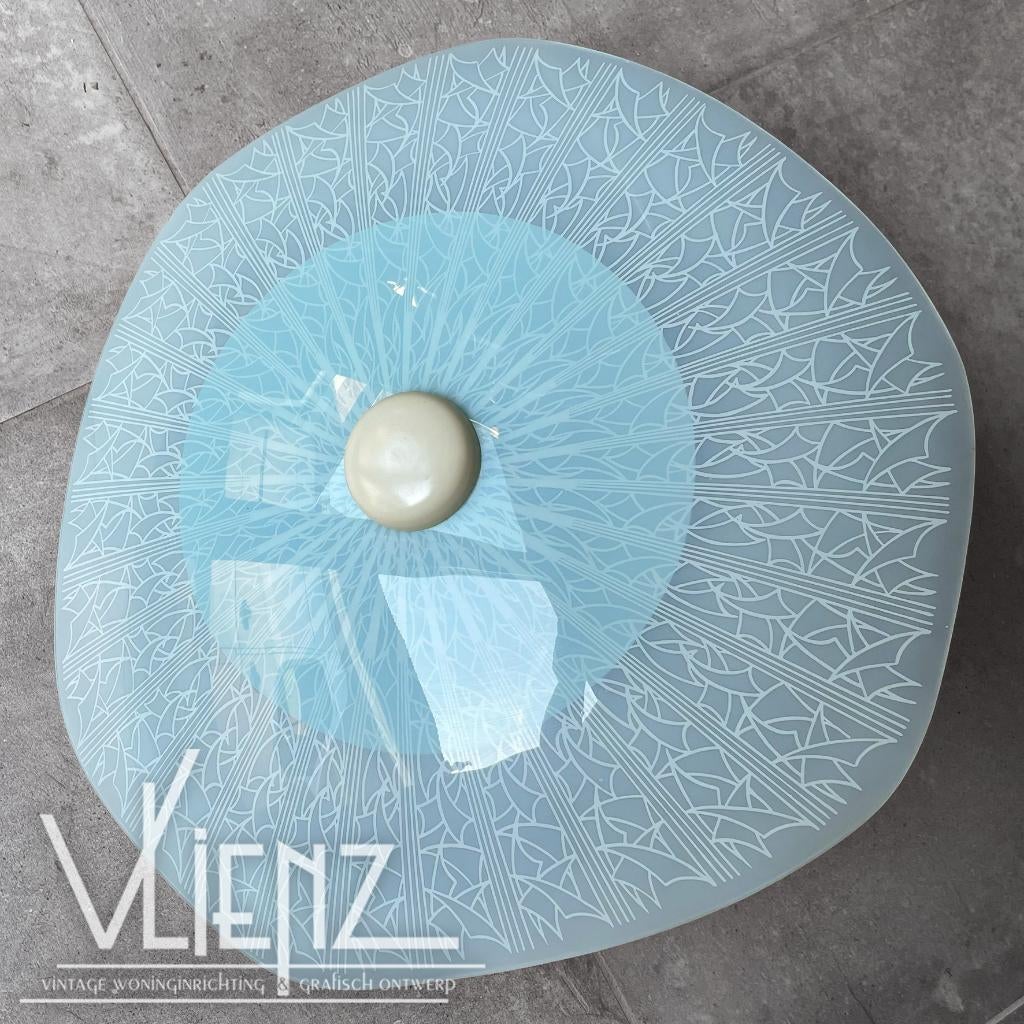 Vintage, midcentury schaallamp, plafonnière, lamp, Huis en Inrichting, Lampen | Overige, Gebruikt, Ophalen