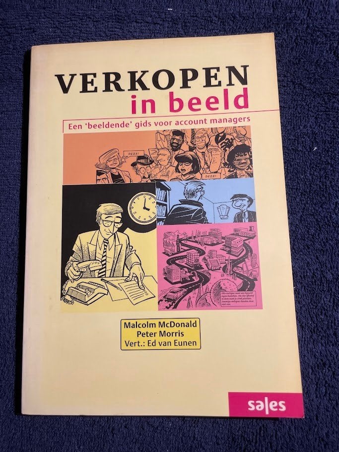 Boek: Stripboek: Verkopen in beeld – M. McDonald & P.Morris, M. McDonald & P. Morris., Eén stripboek, Ophalen of Verzenden, Zo goed als nieuw
