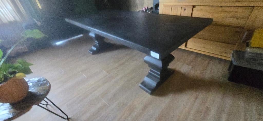 Kloostertafel Zwart Massief Eiken Ex Showroom Model, Ophalen, Artwood, Artwood, Eikenhout