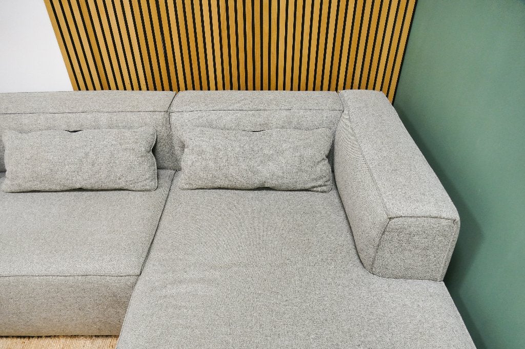 Foto 8 van Hoekbank Grijs Met Chaise Longue Woood Bean [Refurbished]