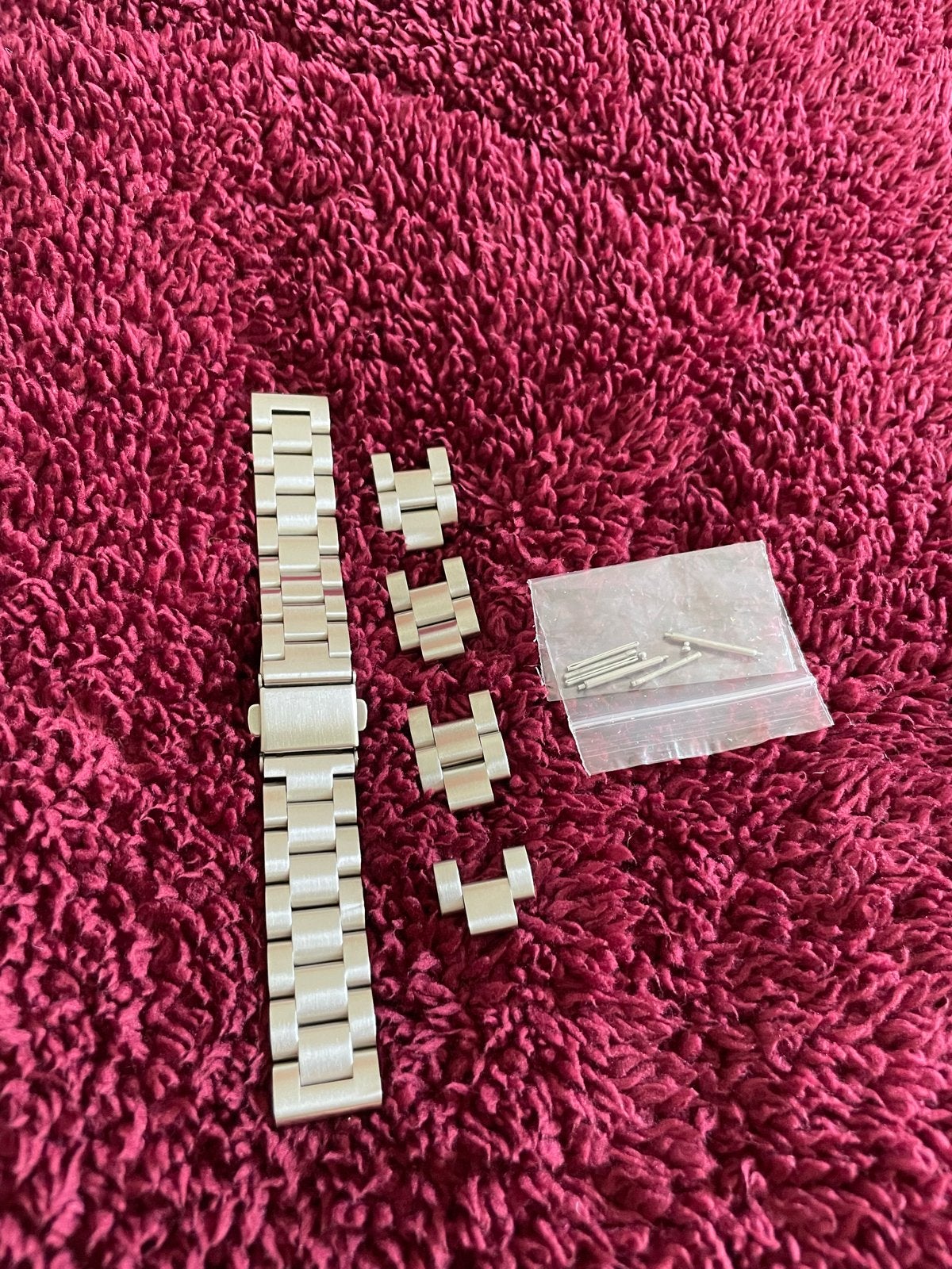 Stalen horlogeband met extra schakels, Sieraden, Tassen en Uiterlijk, Kindersieraden, Ophalen of Verzenden, Zo goed als nieuw