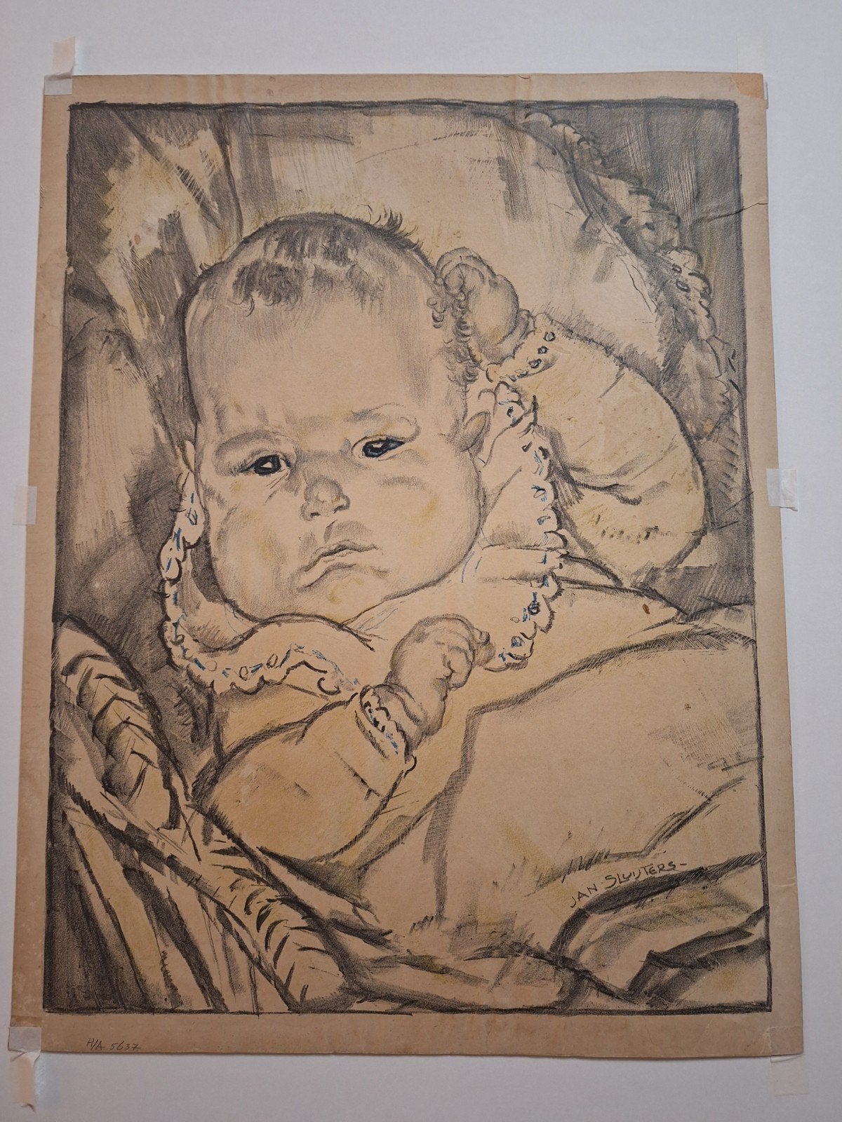 Lithografie Jan Sluijters - Babyportret