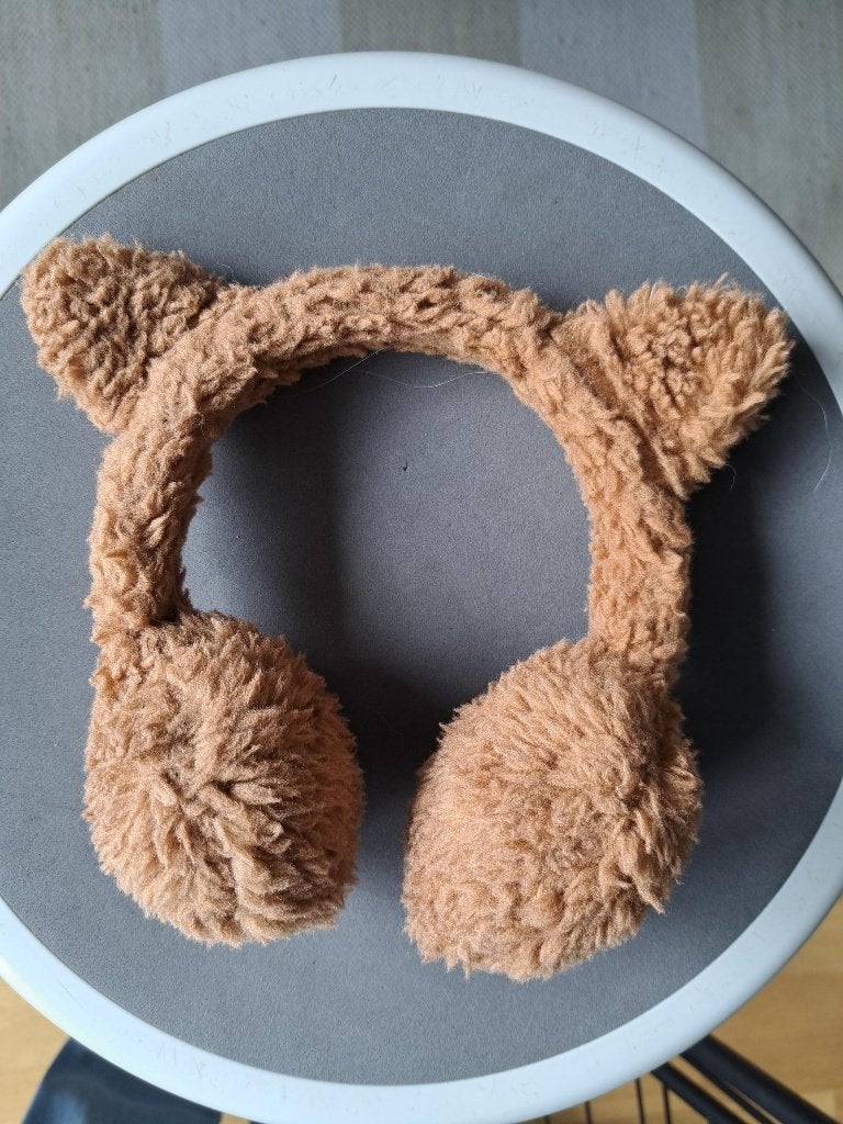 Oorwarmers HEMA bruine Tteddy stof, Meisje, 110 t/m 116, Ophalen of Verzenden, Zo goed als nieuw
