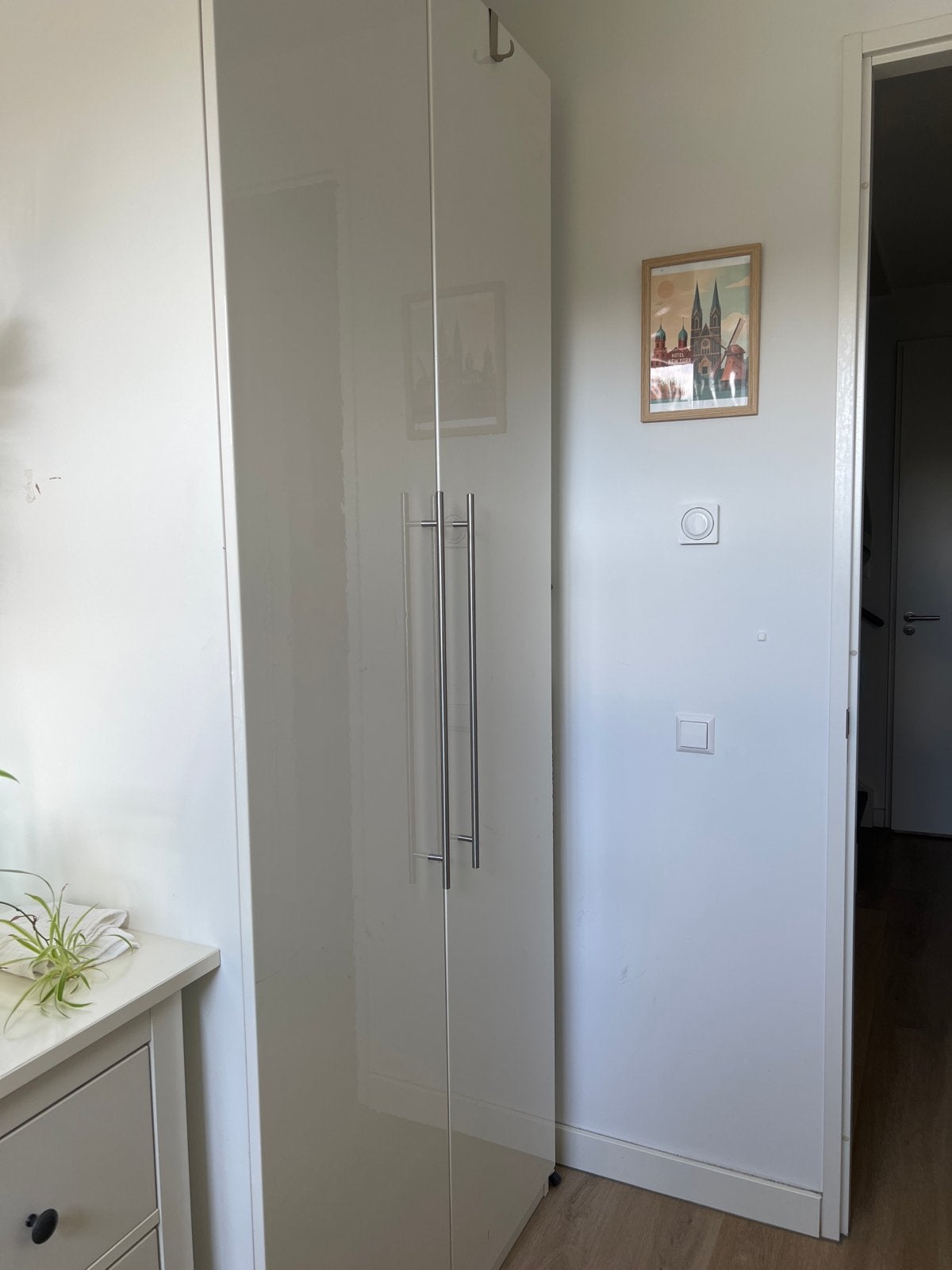 2 Pax kastdeuren hoogglans wit (exclusief scharnieren), Ophalen, Kunststof, Gebruikt, 200 cm of meer