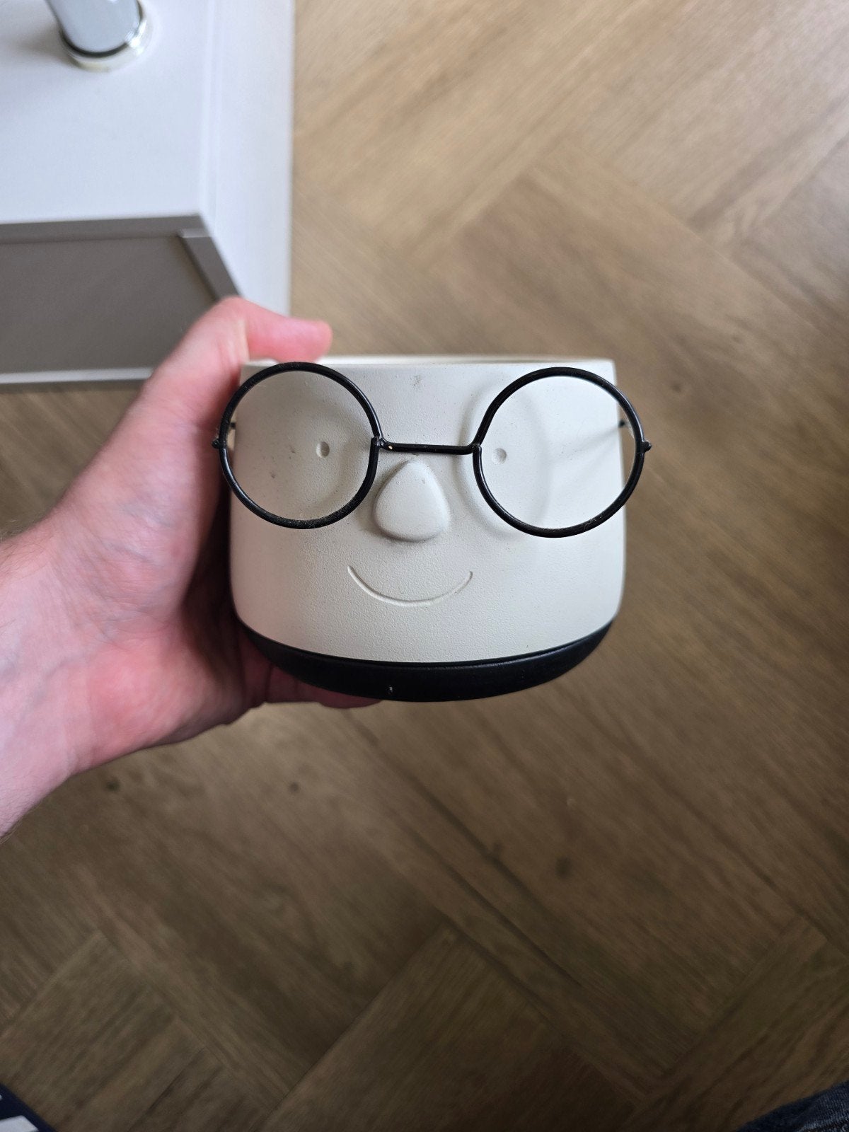 Leuke Harry Potter-stijl bloempotje met bril, Ophalen