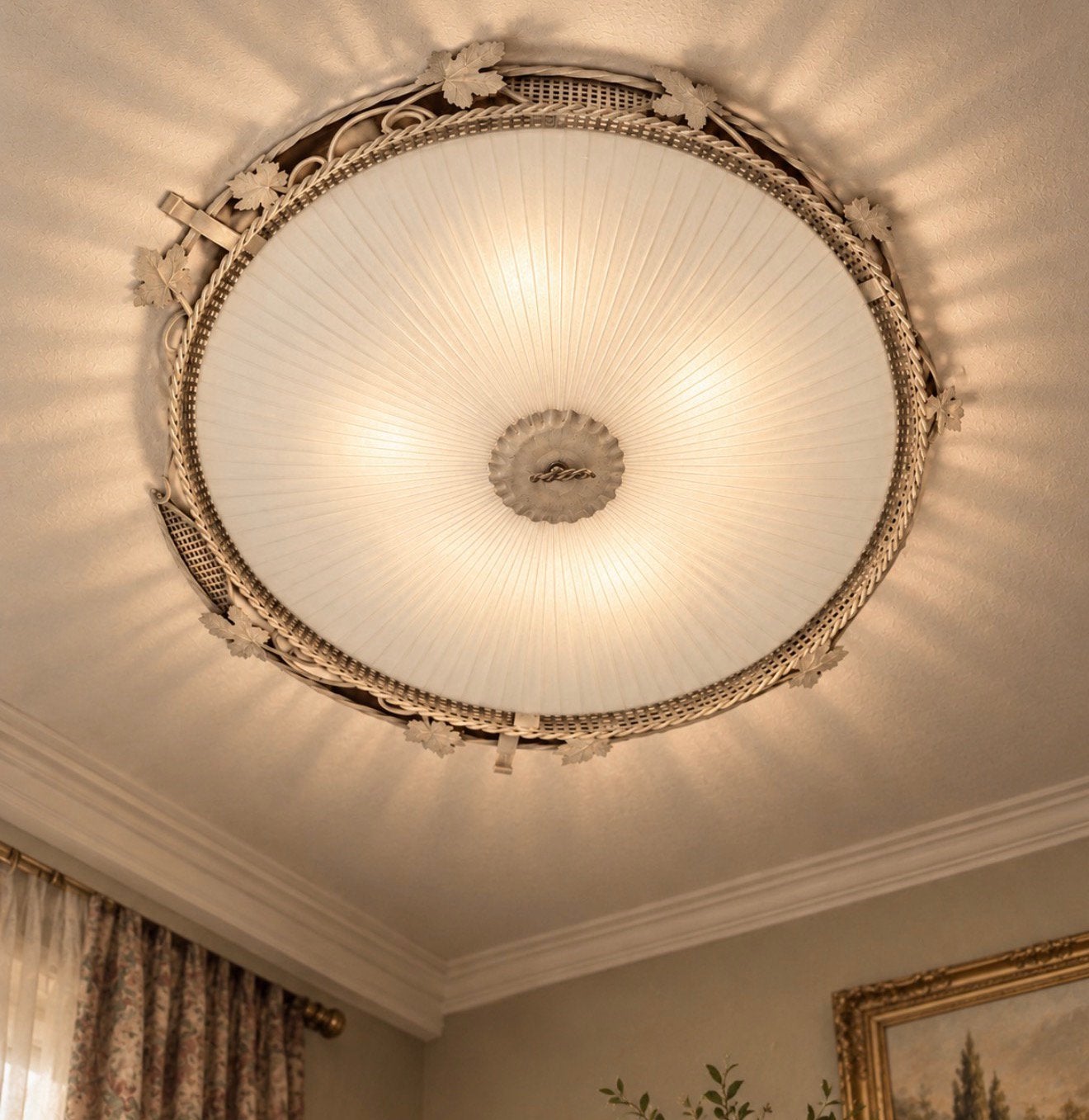 Mooie vintage plafondlamp!, Ophalen, 70 cm, Dimbaar, Vintage