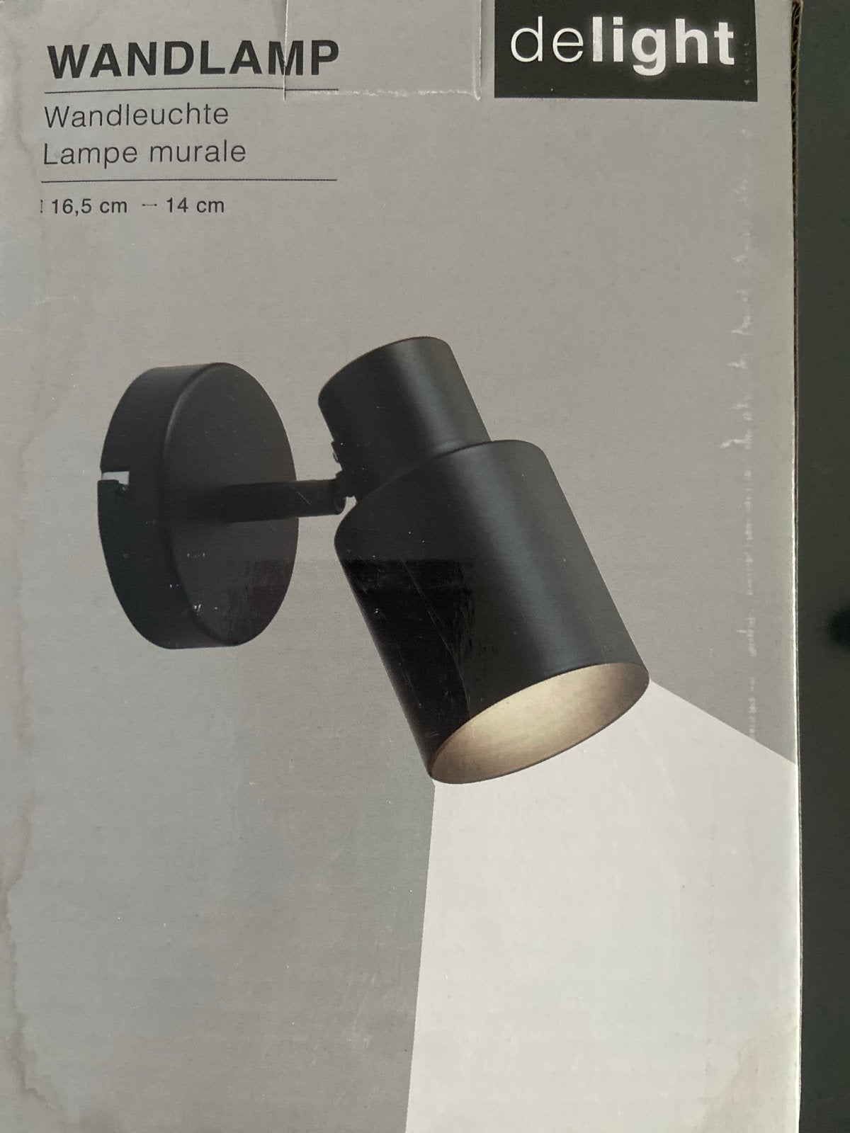 Delight Wandlamp Zwart - Stijlvolle Spotverlichting 2stuk, Ophalen, Zwart, Nieuw, Overige fittingen