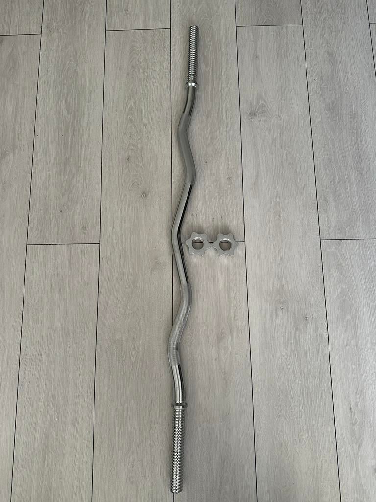 Curlstang met sluiters 7kg, Ophalen, Zo goed als nieuw, Halterstangen