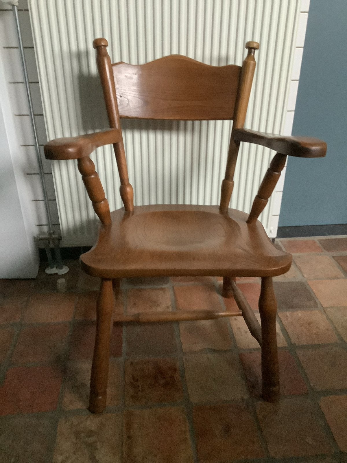 Vintage houten stoel met armleuningen, Antiek en Kunst, Ophalen