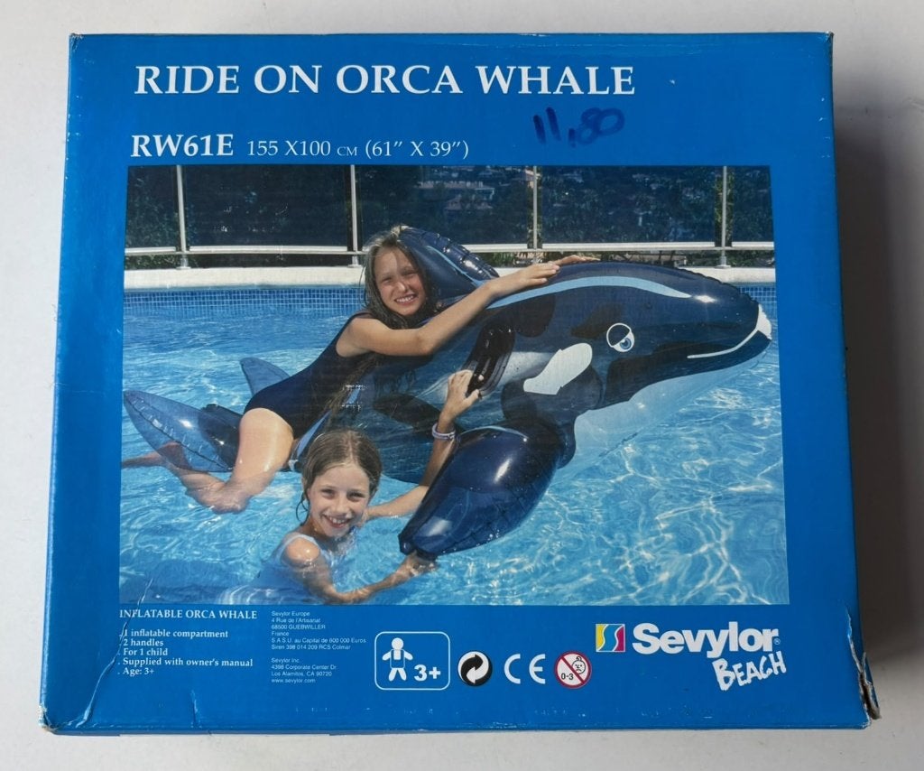 Sevylor Ride On Orca Whale Opblaasbaar Zwemobject, Ophalen of Verzenden, Nieuw