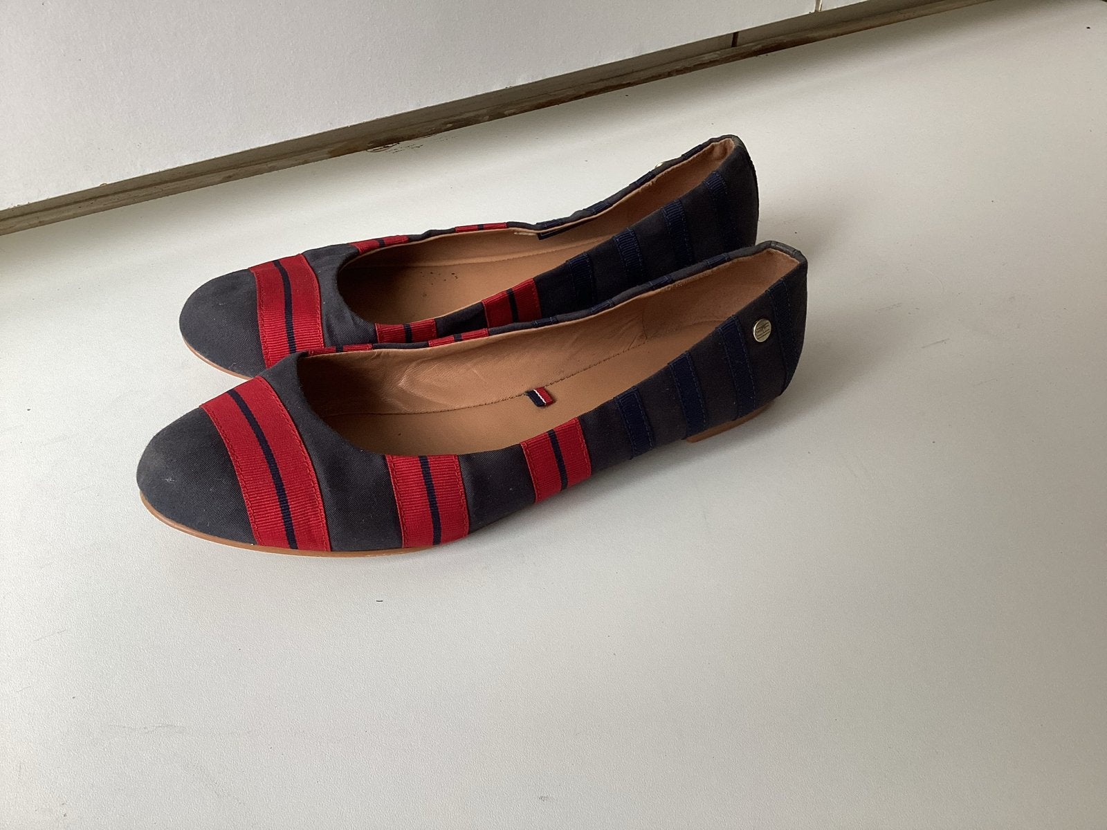 Tommy Hilfiger Ballerina's Maat 41, Ophalen, Gedragen, Blauw, Ballerina's