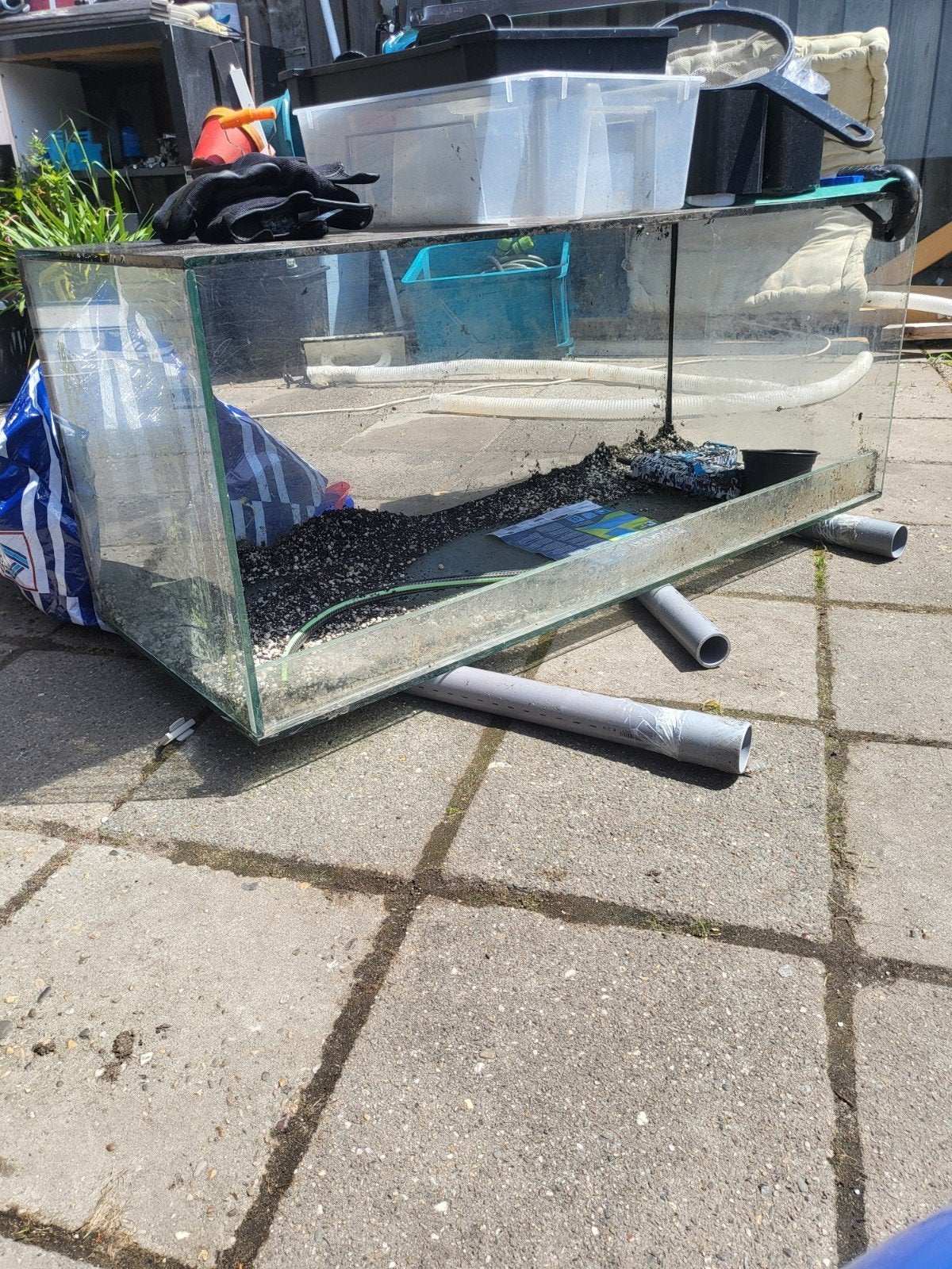 Aquarium, Ophalen, Leeg aquarium