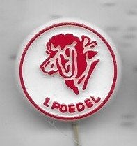 POEDEL HONDEN DIEREN SPELD ROOD OP WIT, Ophalen of Verzenden, Gebruikt, Dier of Natuur, Speldje of Pin