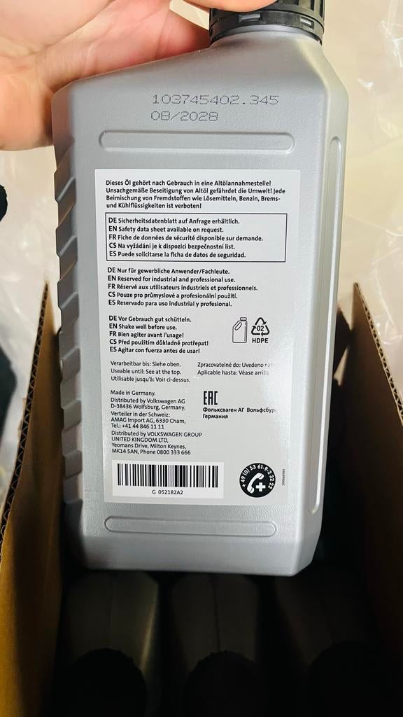 Originele Volkswagen DSG versnellingsbakolie G 052 182 A2, Ophalen of Verzenden, Nieuw, Audi