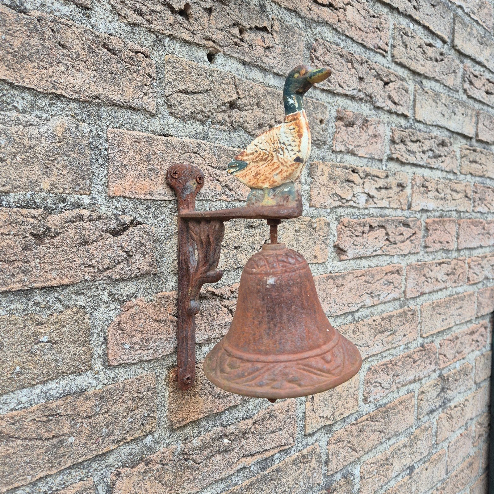 Gietijzeren deurbel met eend, Ophalen of Verzenden