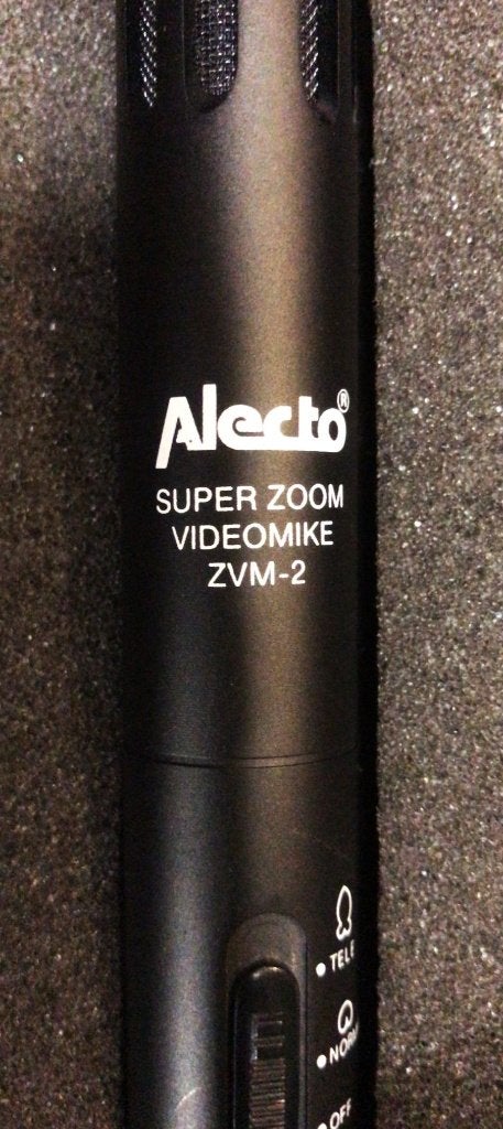 Alecto Super Zoom Videomike ZVM-2 condenser microfoon, Ophalen of Verzenden, Zo goed als nieuw, Studiomicrofoon