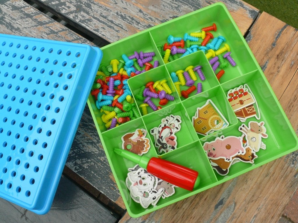 Toy Universe schoeven met boerderij plaatjes, Ophalen of Verzenden, Zo goed als nieuw