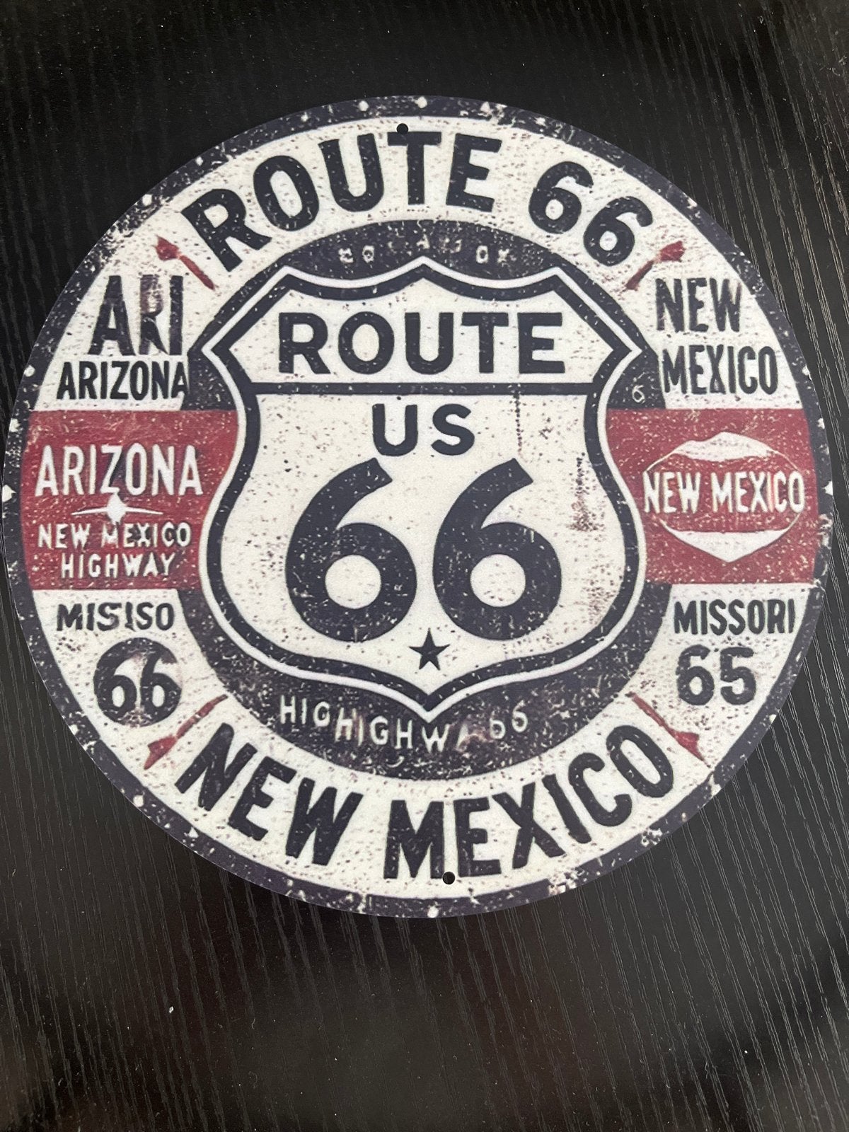 Route 66 Decoratiebord - Vintage Look, Ophalen of Verzenden, Nieuw