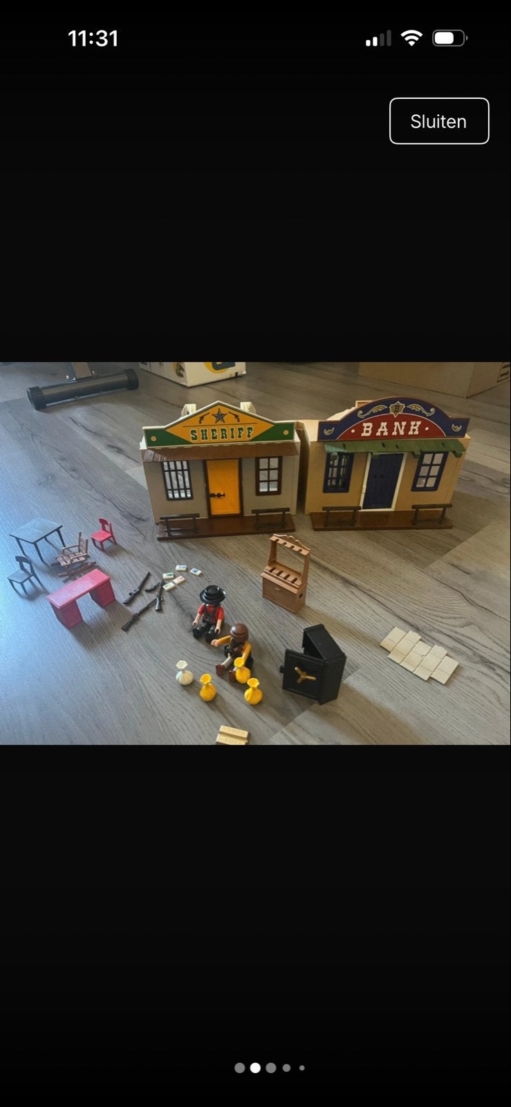 Playmobil Sheriff en Bank Gebouw met Figuren en Accessoires, Kinderen en Baby's, Speelgoed | Playmobil, Ophalen, Gebouw, Complete set