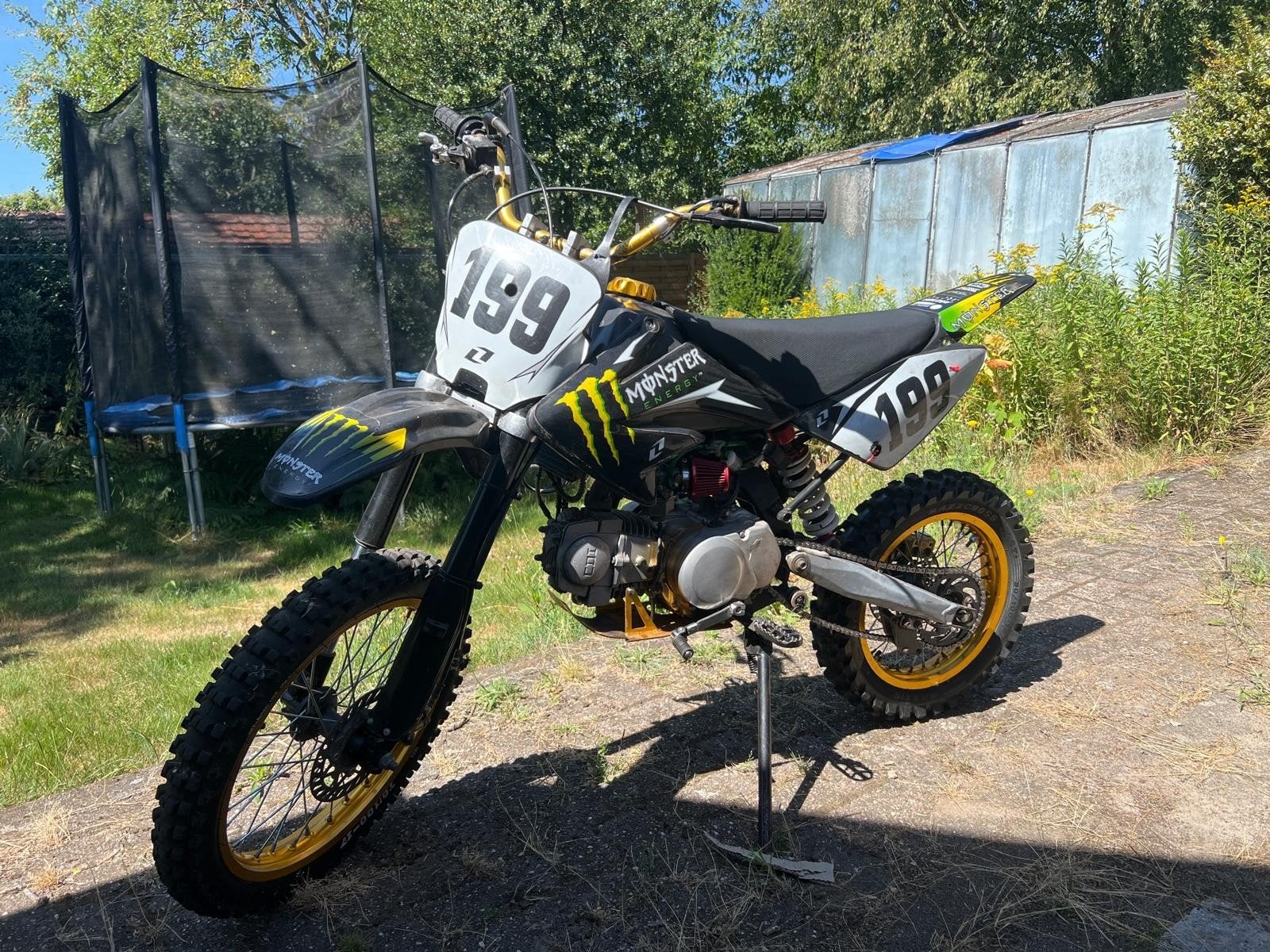Pitbike 140cc - Monster Energy Design, Fietsen en Brommers, Ophalen, Gebruikt, Onbekend, Pitbike