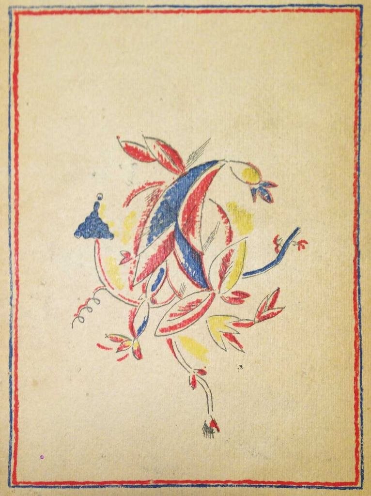 César Klein (1876-1954) Kleurenlithografie 'Vogel op tak' 1, Antiek en Kunst, Ophalen of Verzenden