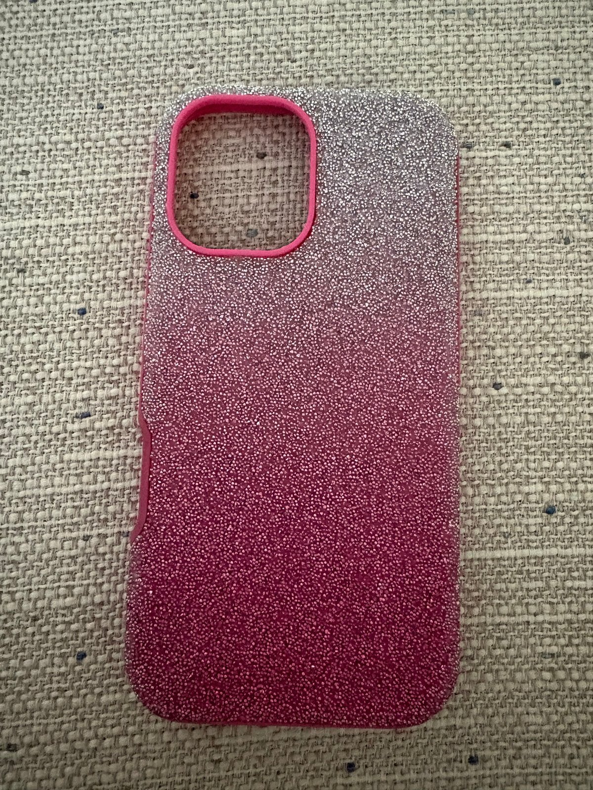 Swarovski hoesje voor iPhone 16 - Roze/Zilver Glitter, Kunststof, Krasbestendig, Nieuw, Hoesje of Tasje