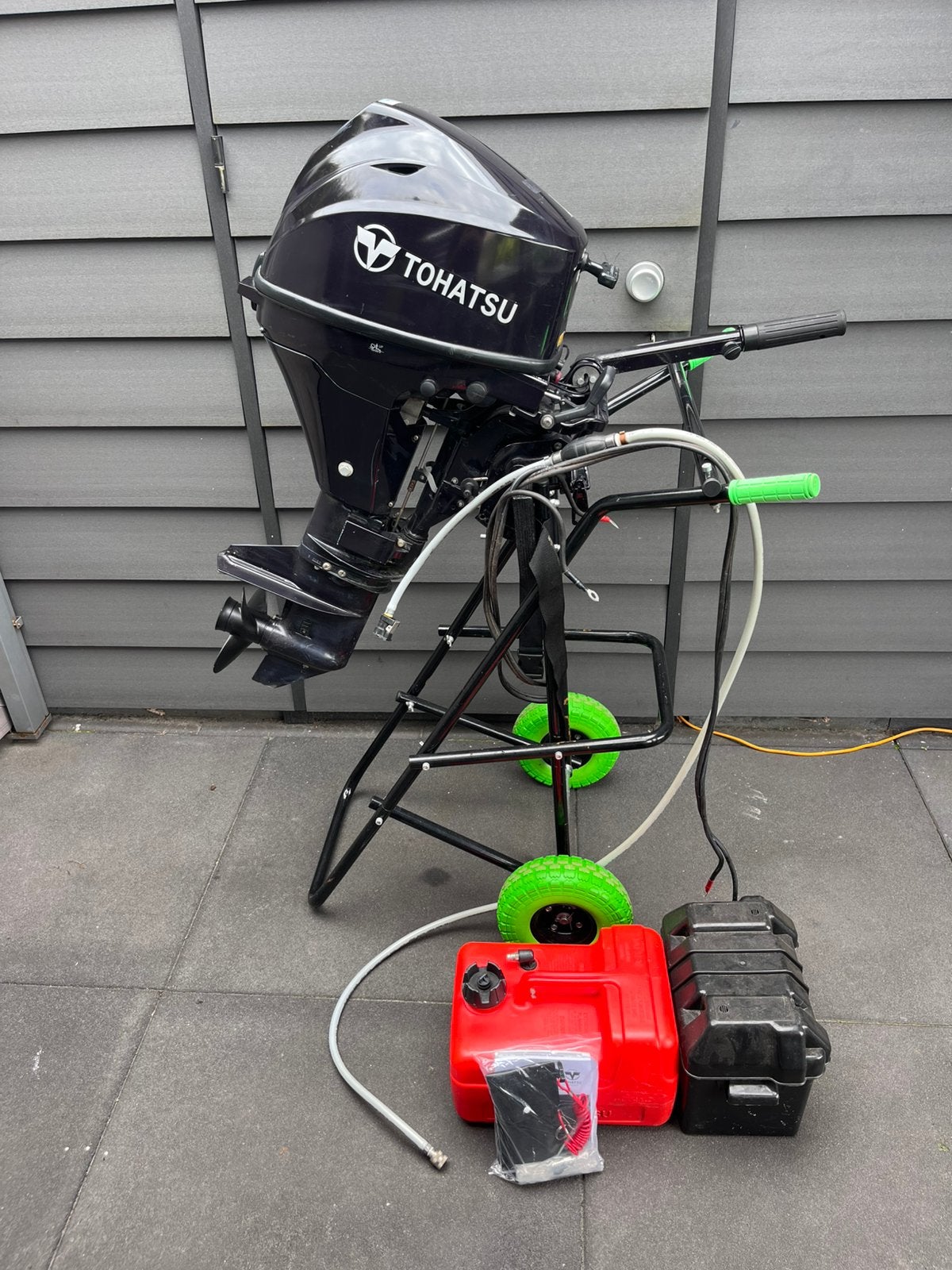 Tohatsu 9,8 buitenboordmotor, Ophalen, 10 tot 30 pk, Zo goed als nieuw, Benzine