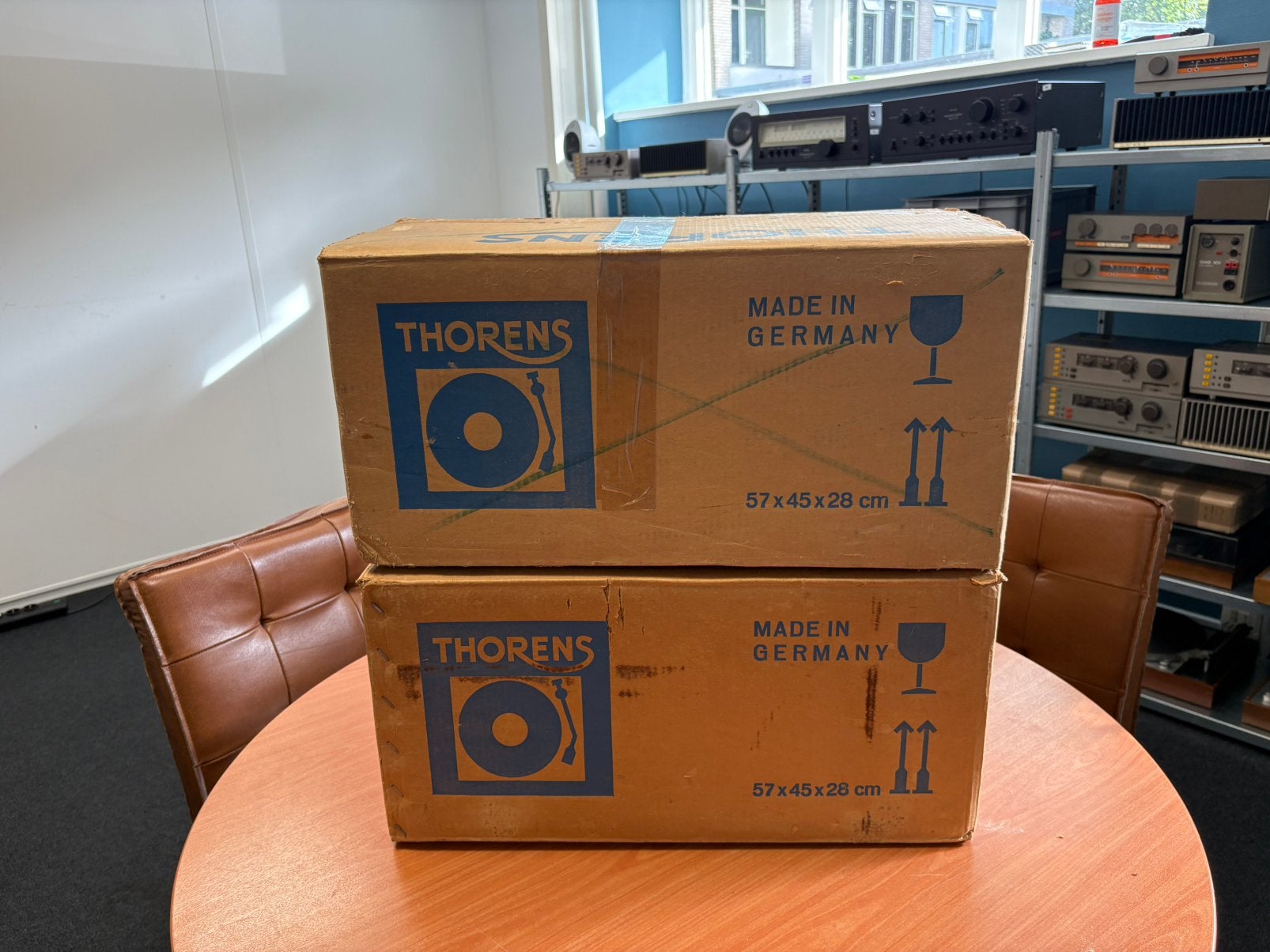 Thorens TD165 dozen 2x zonder de platenspelers, Ophalen, Zo goed als nieuw, Thorens