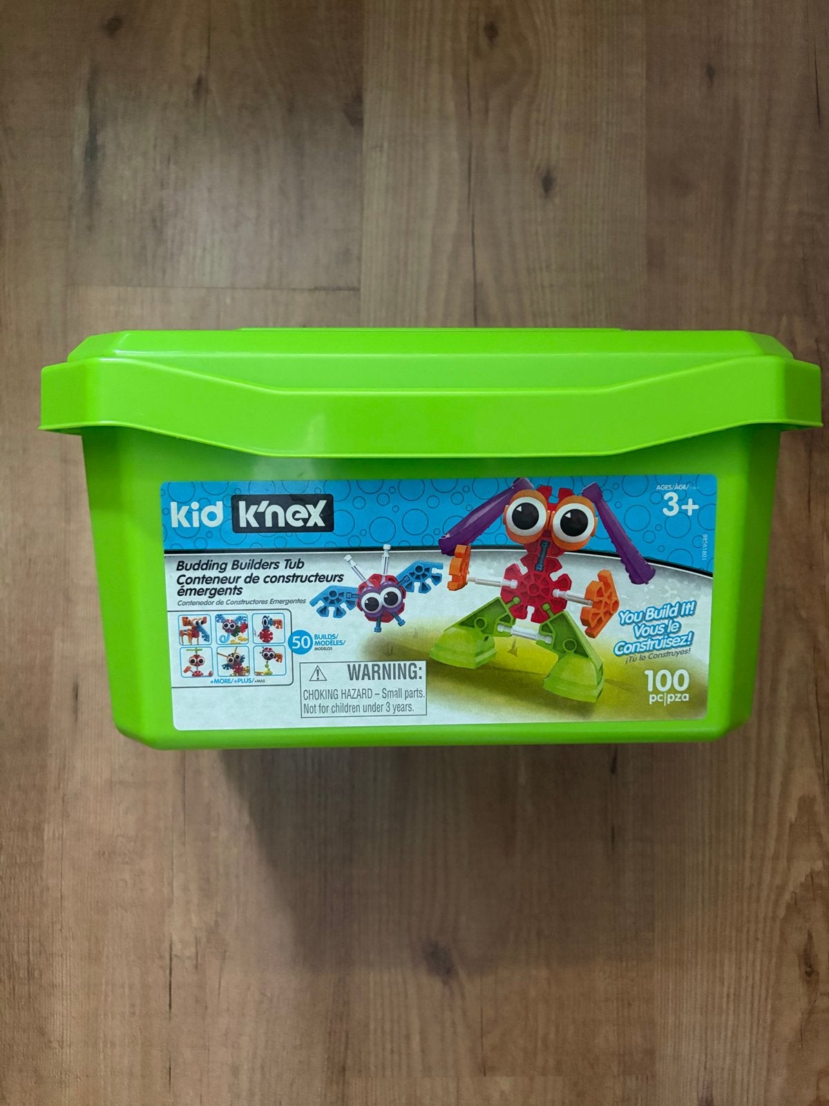 Kid K'nex Budding Builders Tub - 100 stuks, Ophalen of Verzenden, Zo goed als nieuw, K'nex