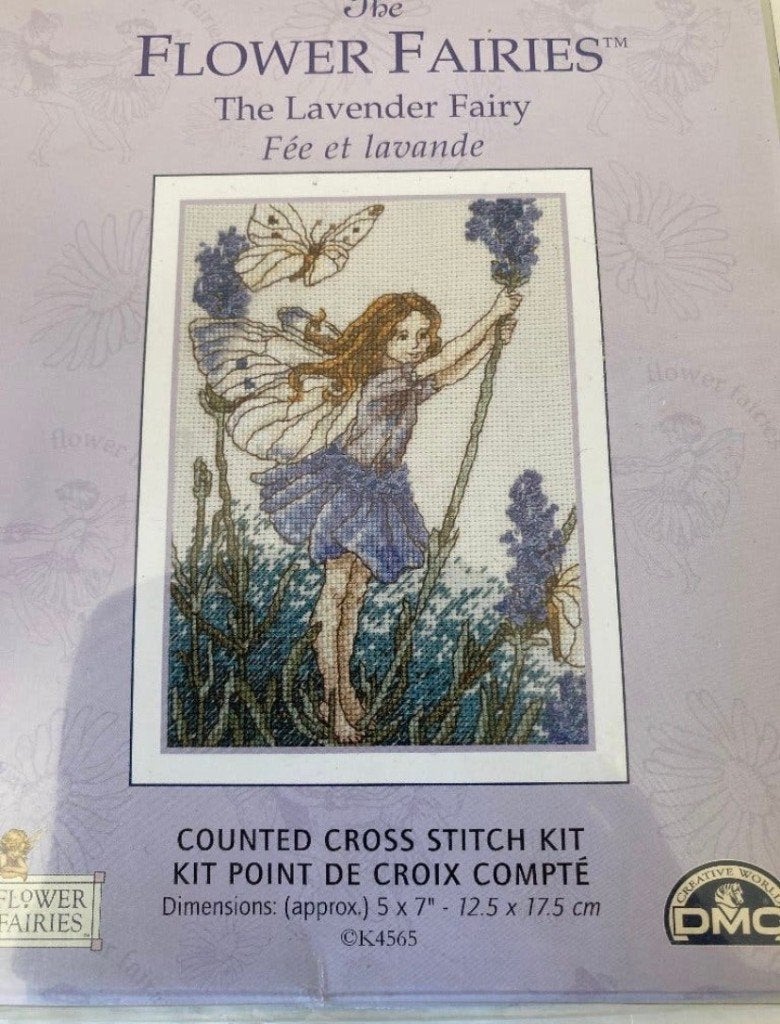 BORDUURPAKKET FLOWER FAIRIES THE LAVENDER FAIRY, Hobby en Vrije tijd, Verzenden, Nieuw, Handborduren, Borduurpakket