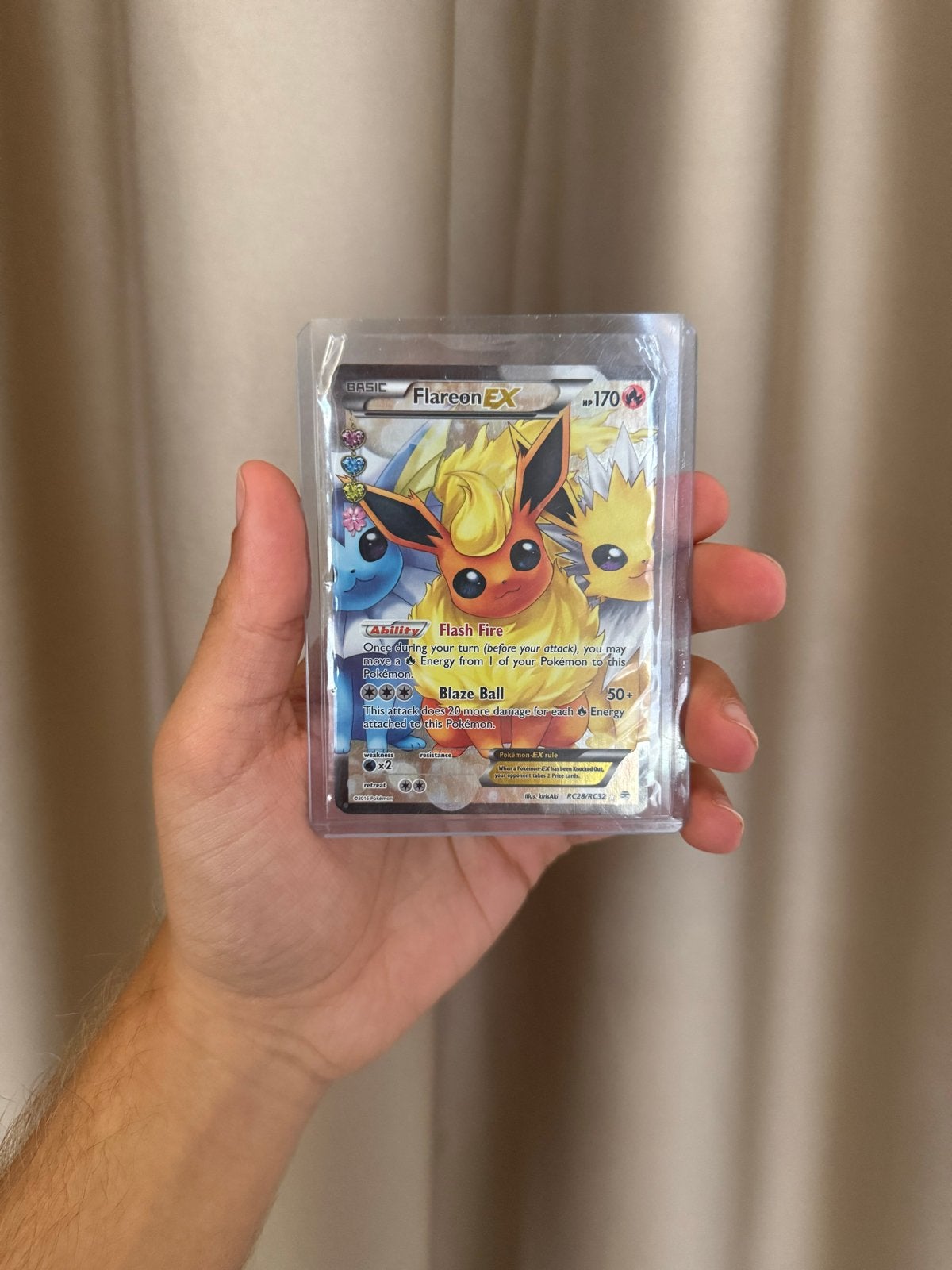 Pokémon Flareon EX RC28/RC32, Ophalen of Verzenden, Nieuw, Losse kaart