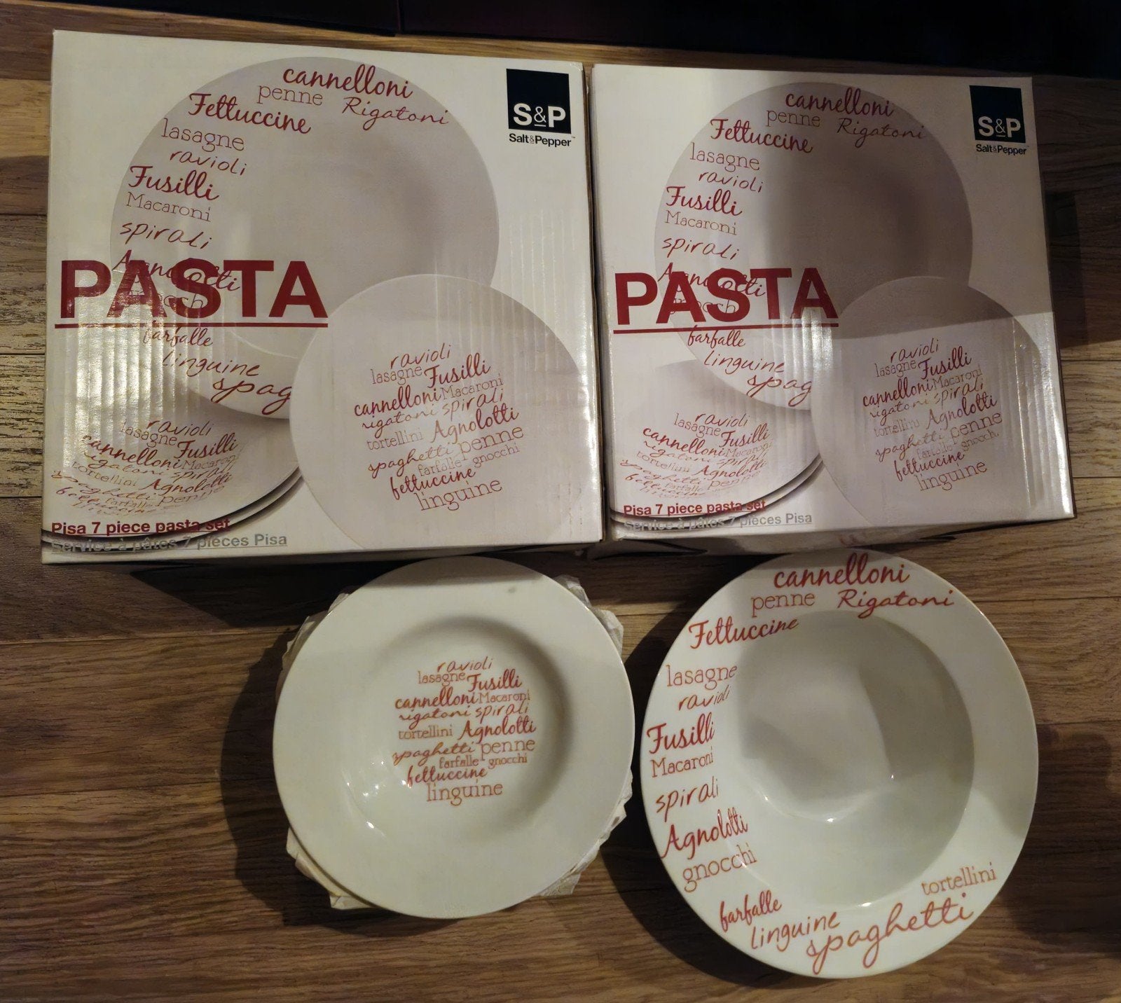 NIEUW 14delig S&P Salt&Pepper pastaset pastaborden bordenset, Ophalen of Verzenden, Nieuw, Bord(en)