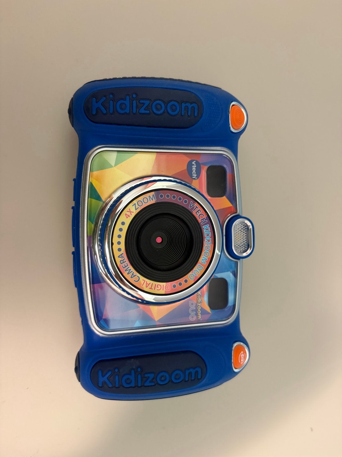 Vtech KidiZoom Duo Digitale Camera met Oplaadkabel, Gebruikt, Oplader, Ophalen of Verzenden, Kindercamera