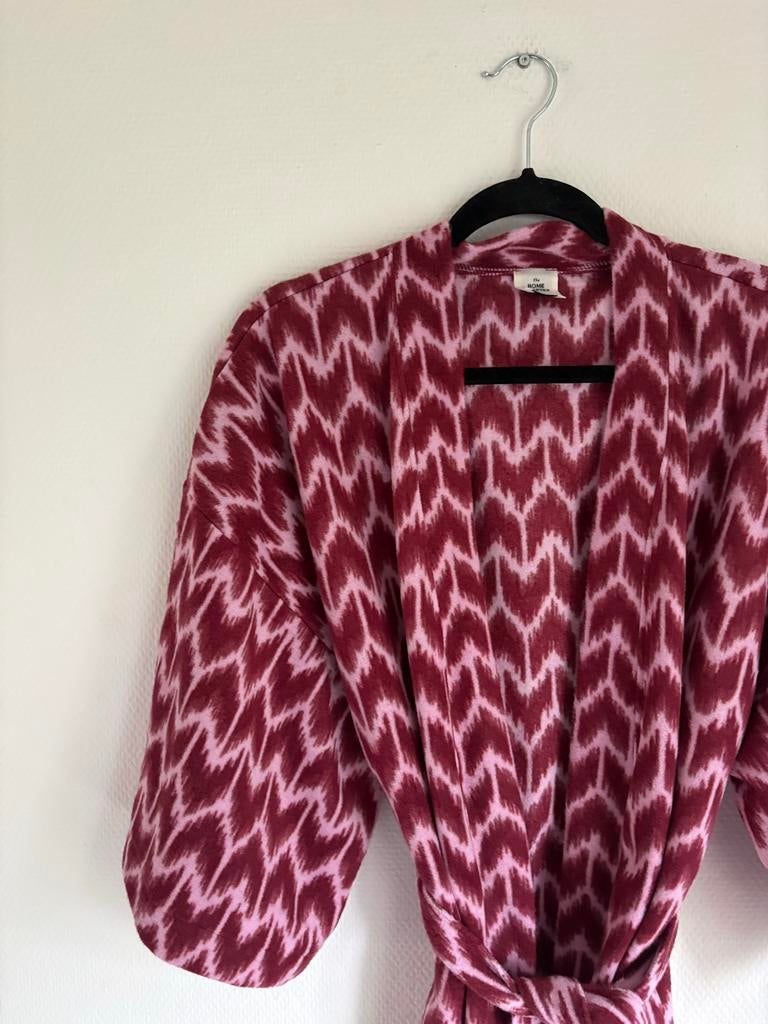 The Home Chapter badjas kimono fleece roze print S/M, Ophalen of Verzenden, Nieuw, Maat 36 (S)
