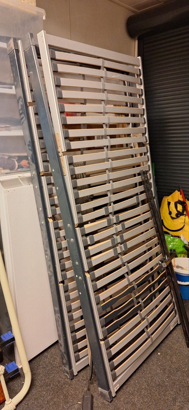 2x Elektrisch verstelbare lattenbodems 90x200 cm, Huis en Inrichting, Ophalen, Gebruikt, Tweepersoons, Bedbodem
