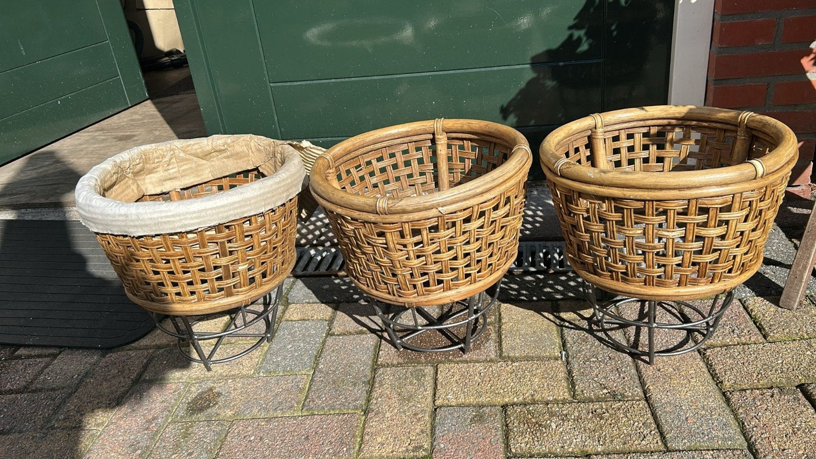 drie plantenbak houders rotan, Ophalen of Verzenden