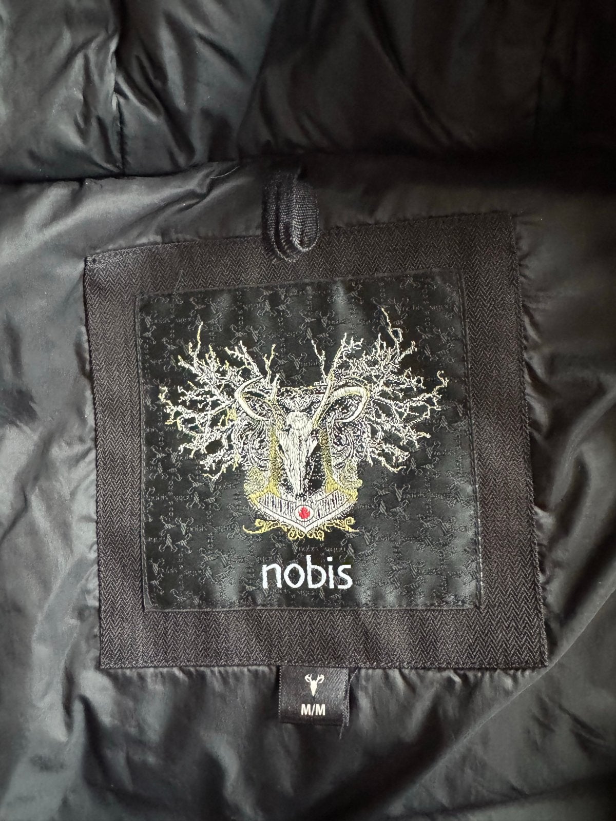 Nobis Heren Winterjas Zwart Maat M, Ophalen of Verzenden, Zo goed als nieuw, Maat 48/50 (M), Zwart