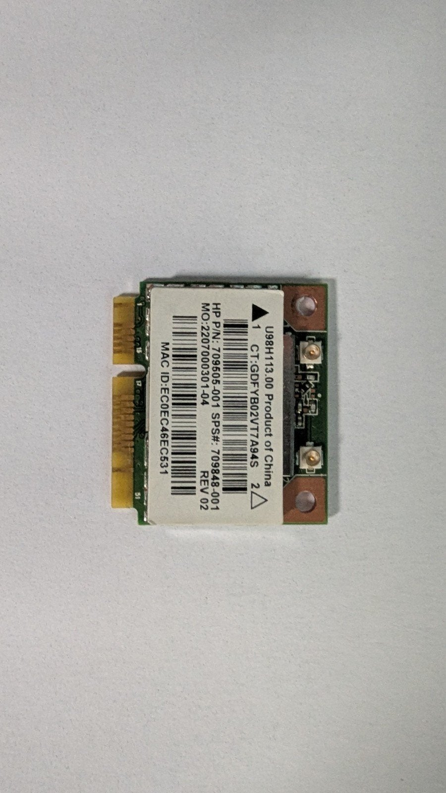 HP 709848-005 Realtek RTL8188EE WiFi Wireless N PCI-E, Computers en Software, Windows Laptops, Gebruikt, Verzenden