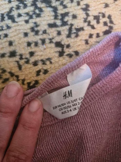 Paarse longsleeve Maat 98-104 h3, Kinderen en Baby's, Kinderkleding | Maat 98, H&M, Meisje, H&M, Onbekend