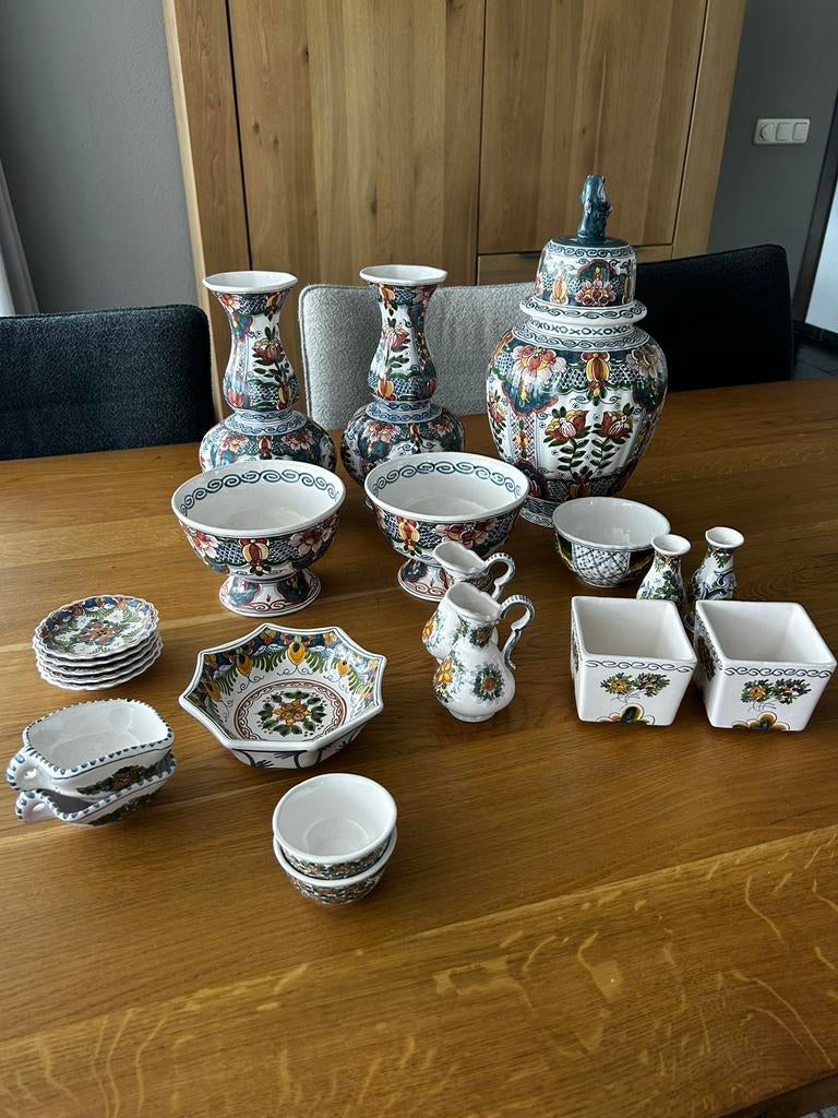 Makkum Tichelaar - Aardewerk verzameling 22 delige set, Ophalen