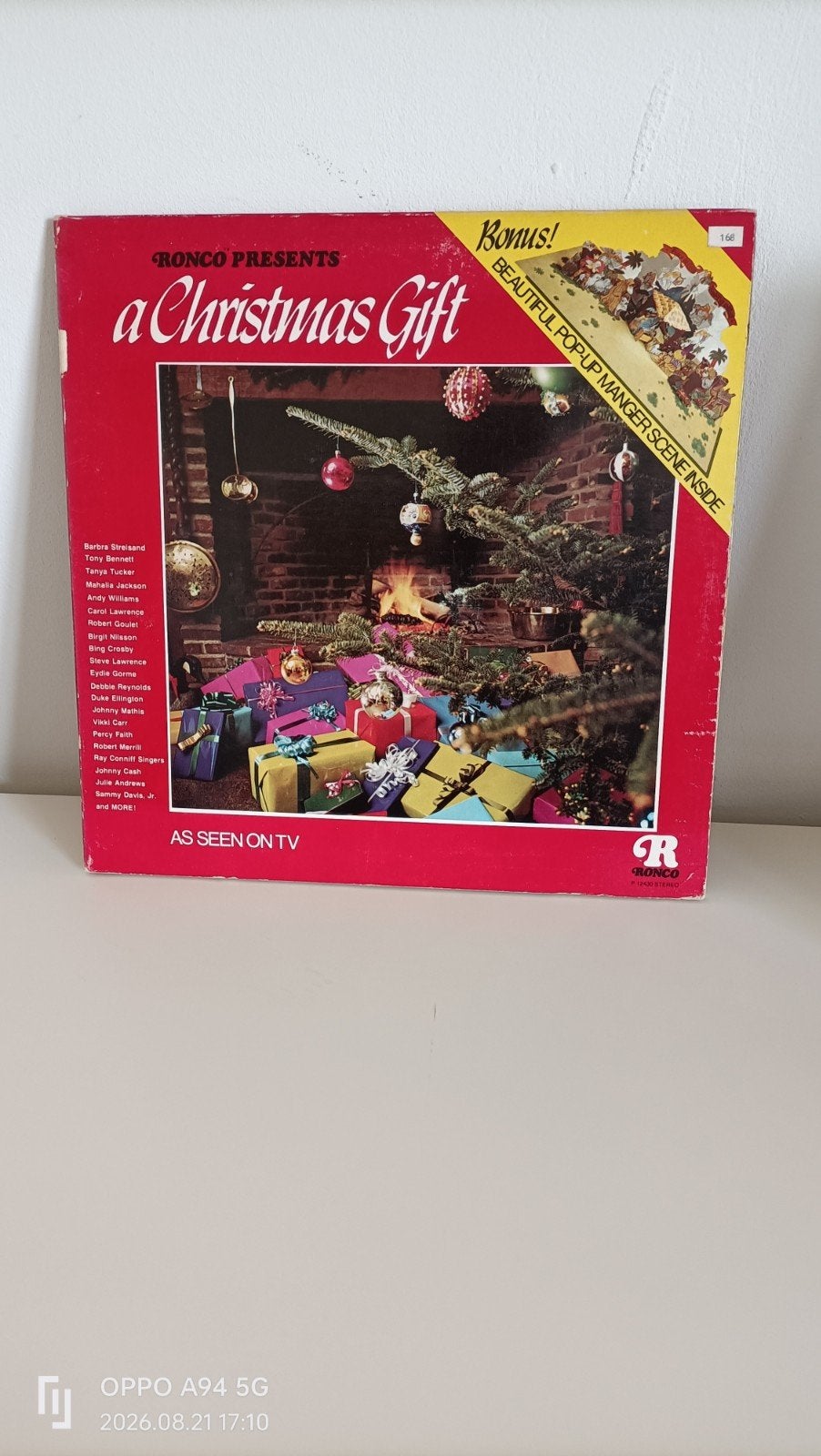 Ronco Presents: A Christmas Gift - Pop-up Kerststal LP, Ophalen of Verzenden, Zo goed als nieuw